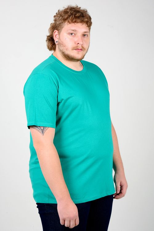 Camiseta básica masculina plus size verde