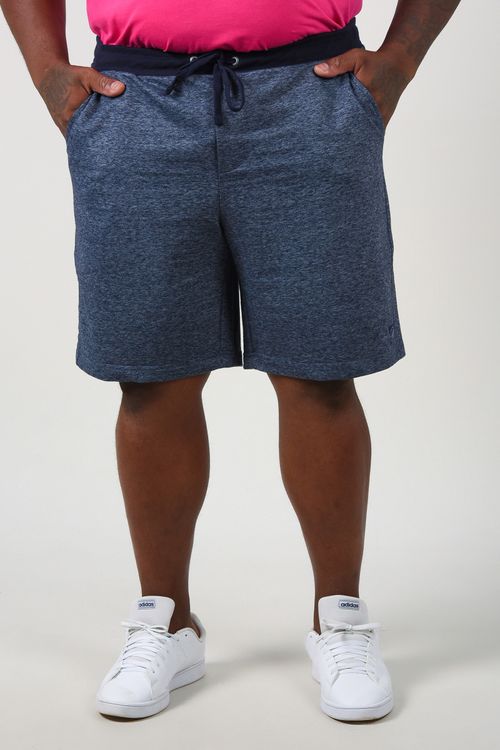Bermuda de moletom plus size azul marinho