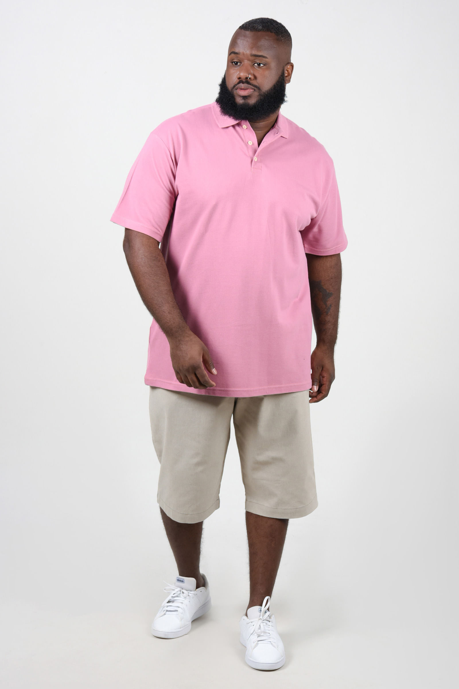 Camisa-polo-piquet-masculina-plus-size