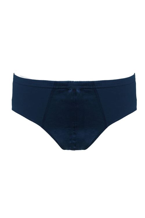 Cueca de malha slip plus size azul marinho
