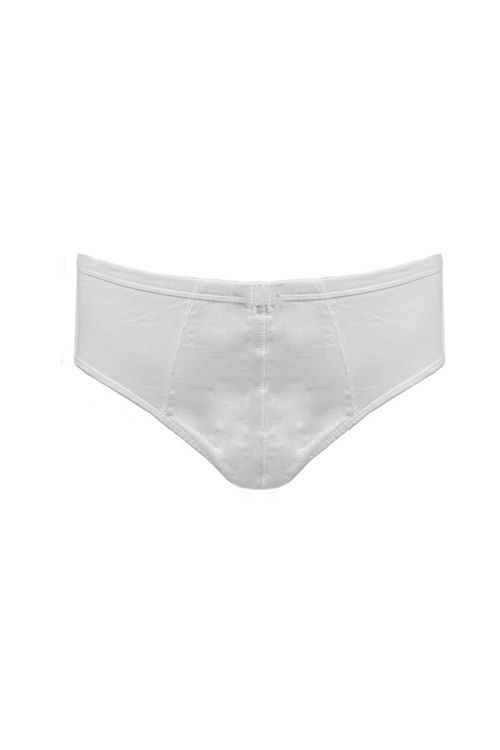 Cueca de malha slip plus size branco