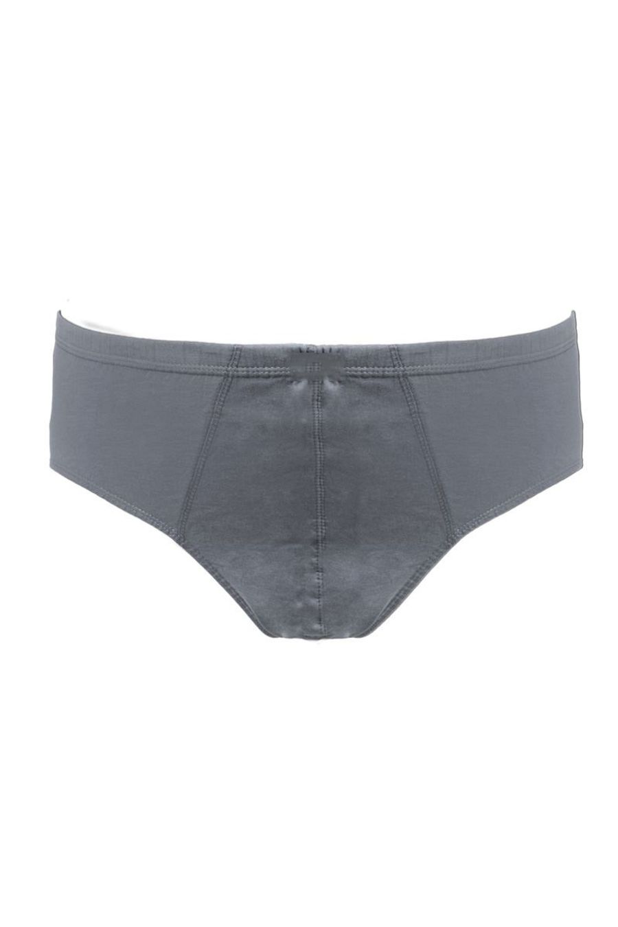 Cueca de malha slip plus size cinza