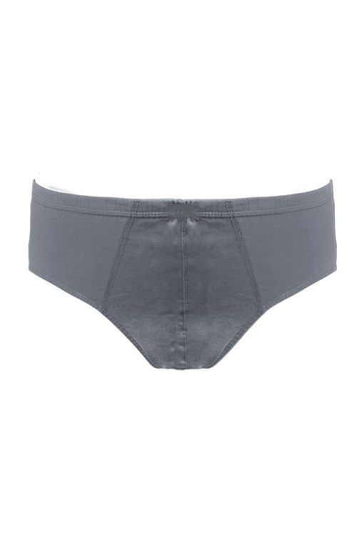 Cueca malha slip extra plus size cinza