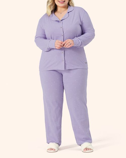 Pijama Americano Plus Size Feminino Lua Encantada