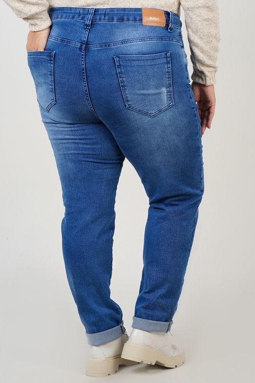 Calça skinny jeans cintura alta plus size jeans blue
