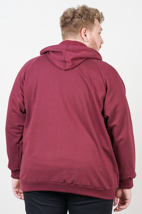 Moletom aberto plus size vinho