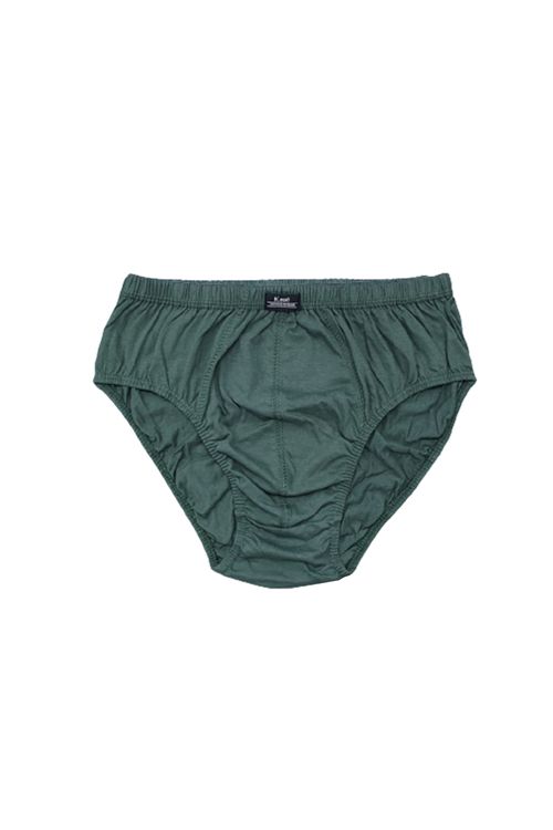 Cueca malha slip extra plus size verde militar