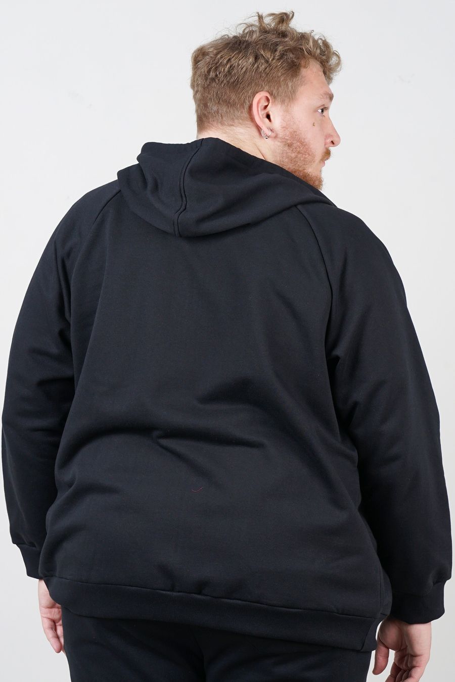 Moletom aberto plus size preto