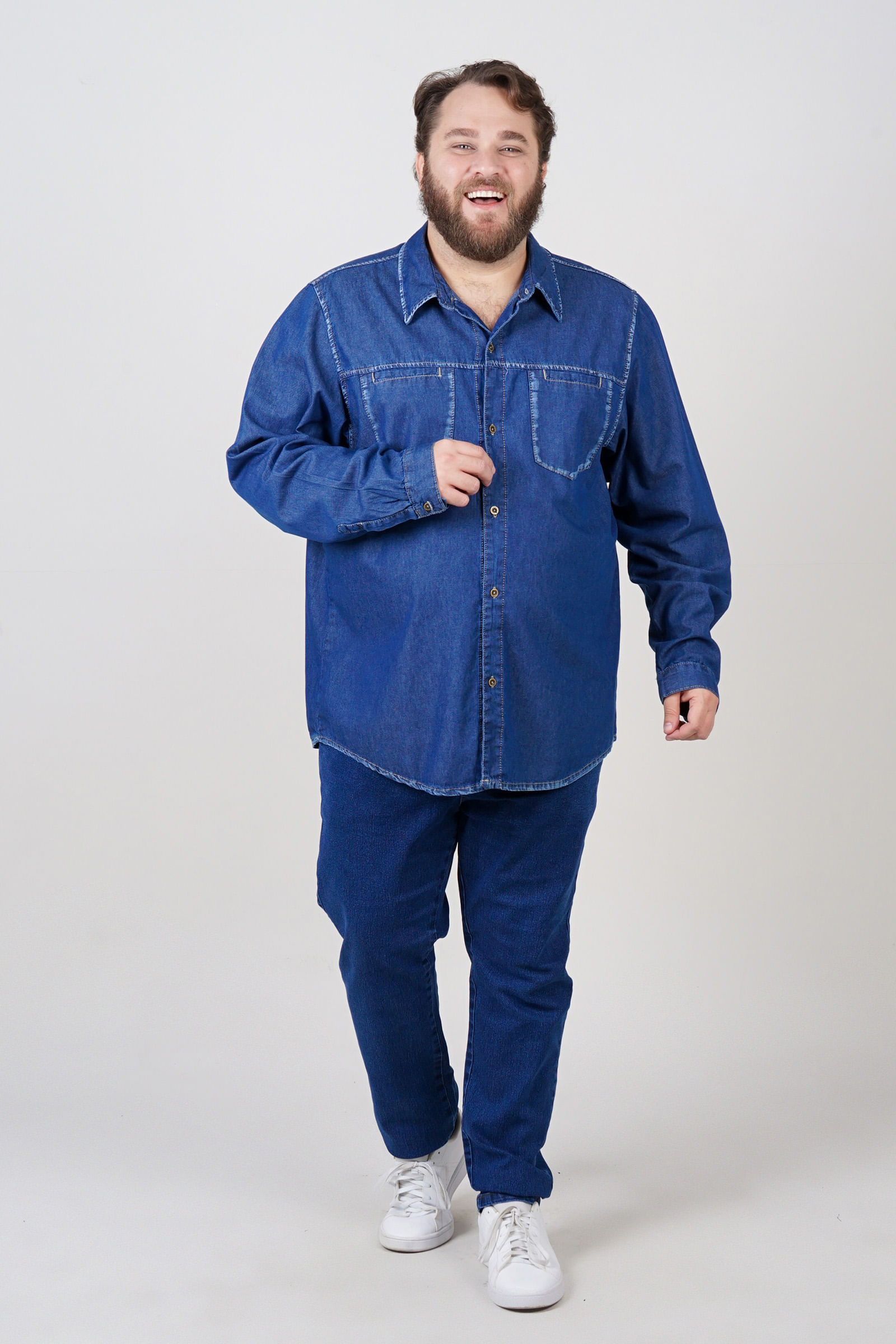Camisa-jeans-manga-longa-plus-size