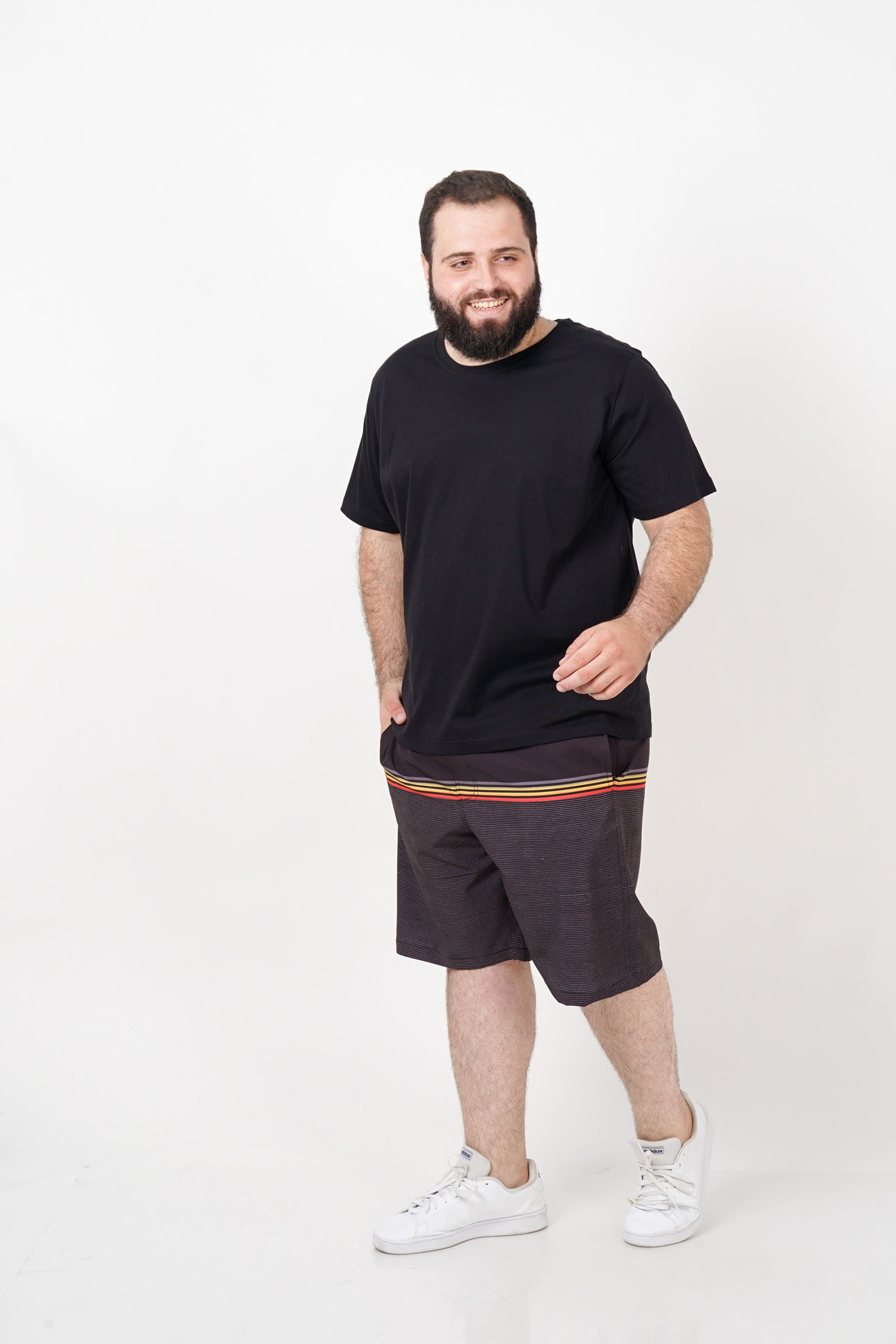Bermuda-de-tactel-estampado-plus-size