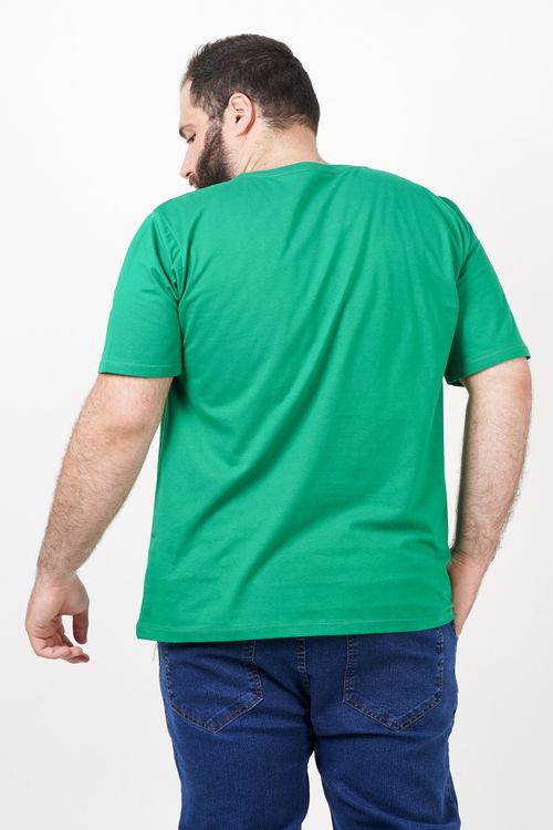Camiseta básica copa plus size verde