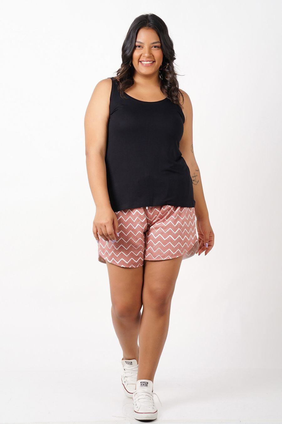 Regata de viscolycra básica plus size preto