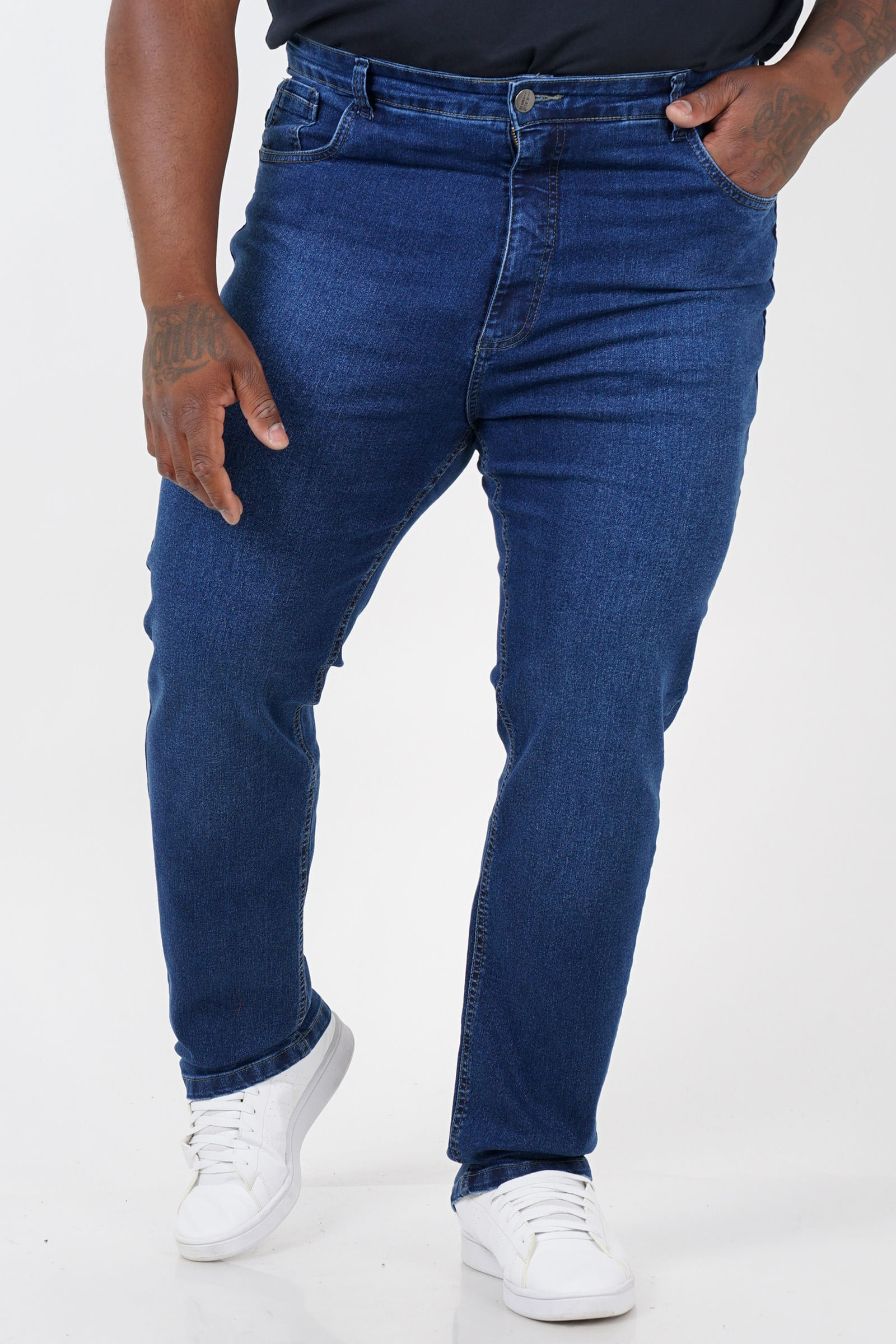 Calça Marsala Wide Leg Jeans em Algodão Plus Size - daluzplussize