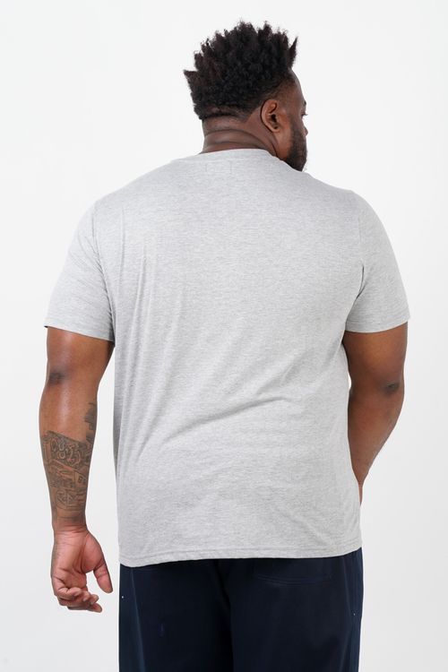 Camiseta estampada wide angle plus size cinza