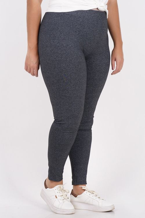 Calça legging fitness básica plus size cinza chumbo