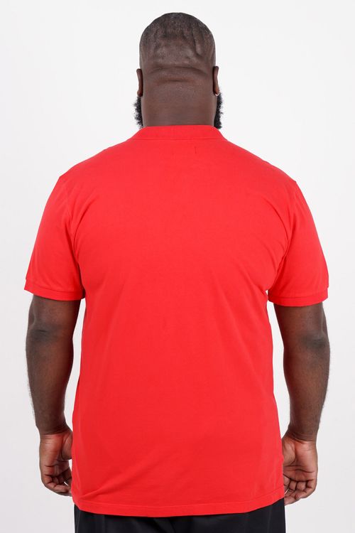 Camisa polo lisa  plus size vermelho