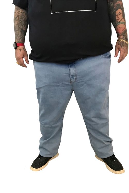Calça skinny jeans plus size azul