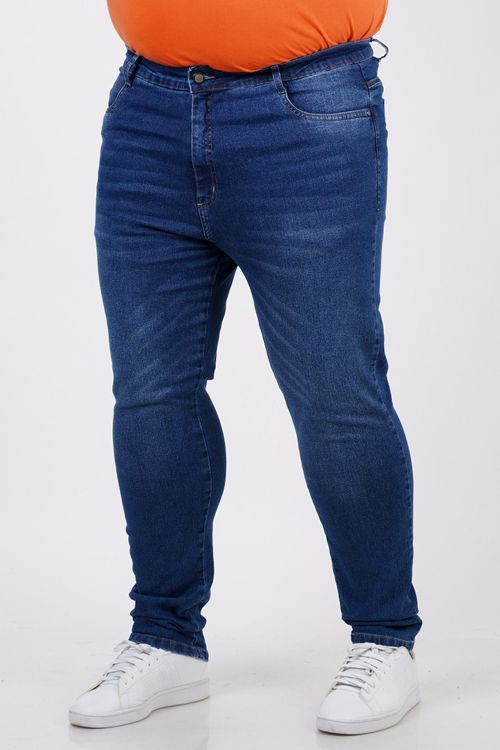 Calça jeans skinny plus size jeans blue