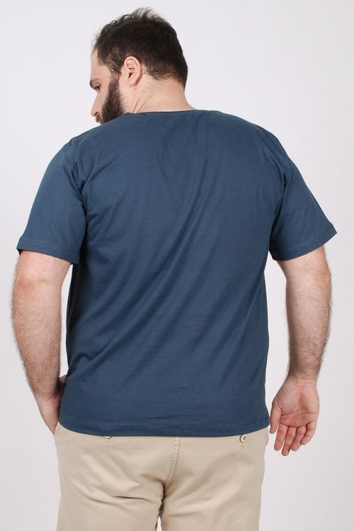 Camiseta com estampa moto plus size cinza chumbo