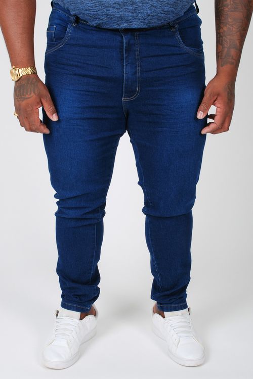 Calça jeans skinny masculina  plus size jeans blue