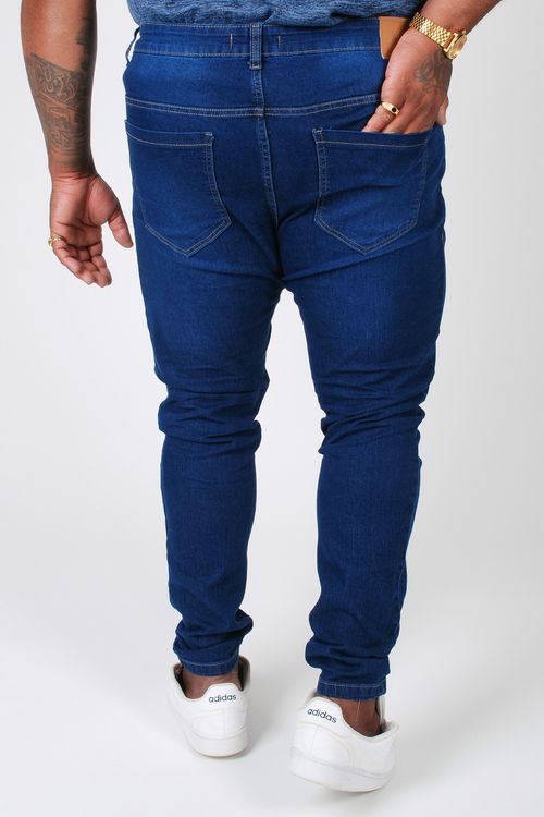 Calça jeans skinny masculina  plus size jeans blue