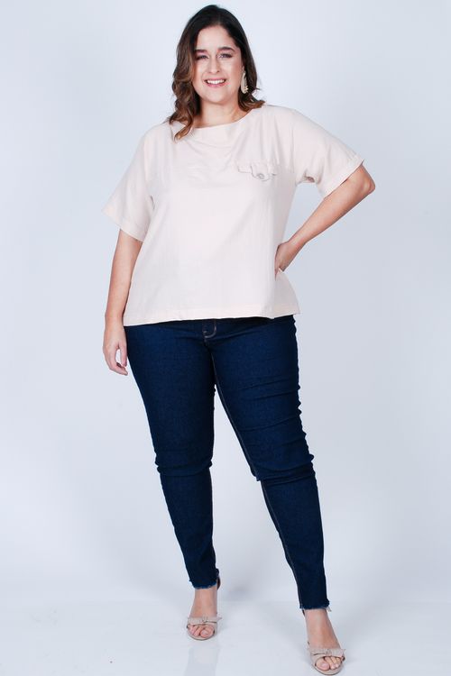 Calça skinny jeans plus size jeans blue