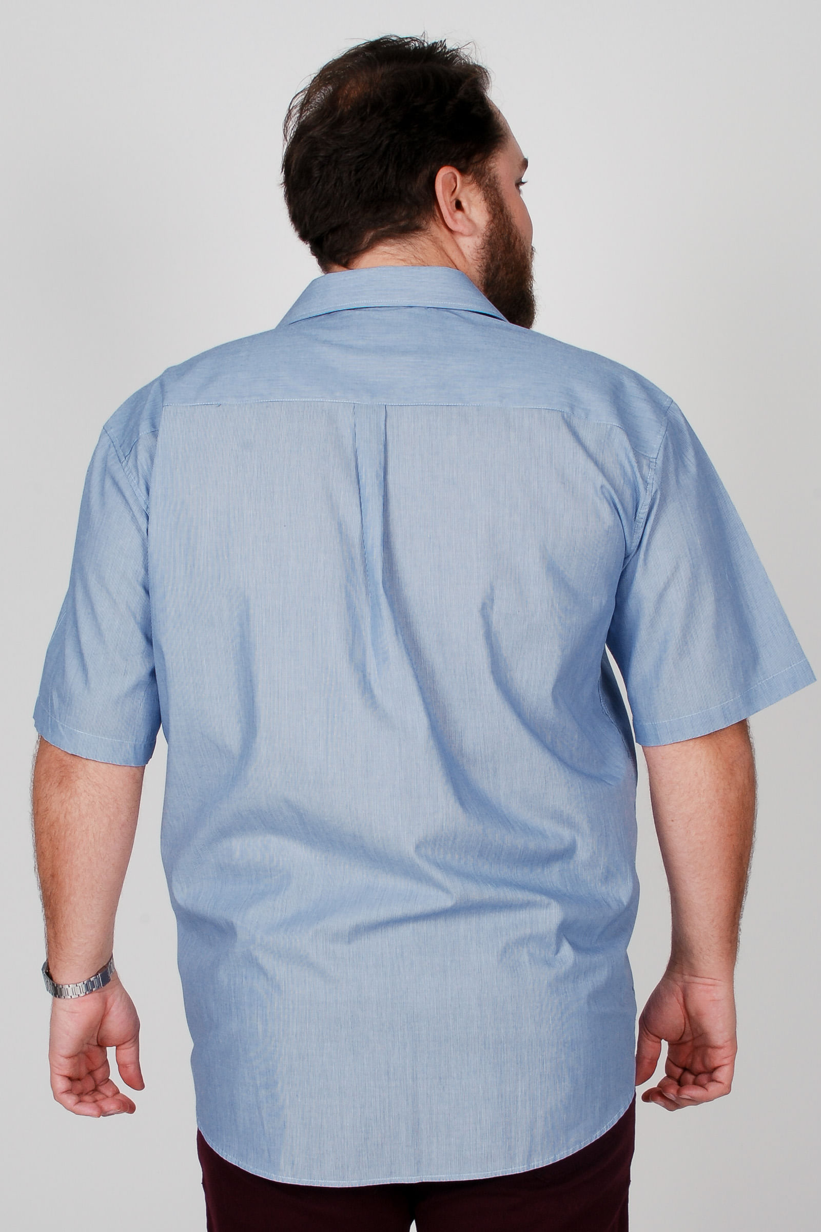 Camisa-tricoline-listrada-plus-size