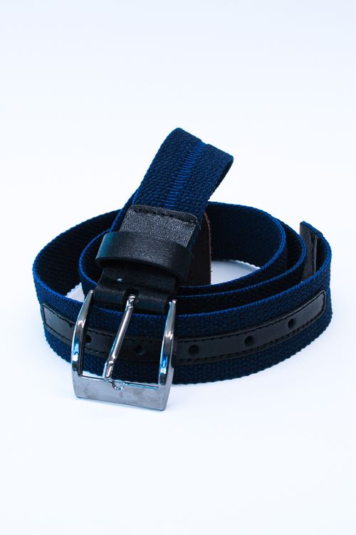 Cinto cadarço detalhe bordado plus size azul marinho