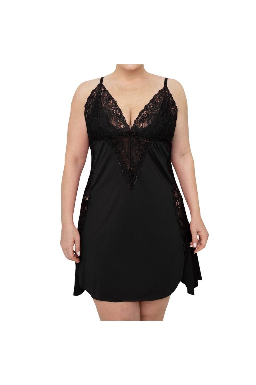 Camisola Plus Size Liganete Renda