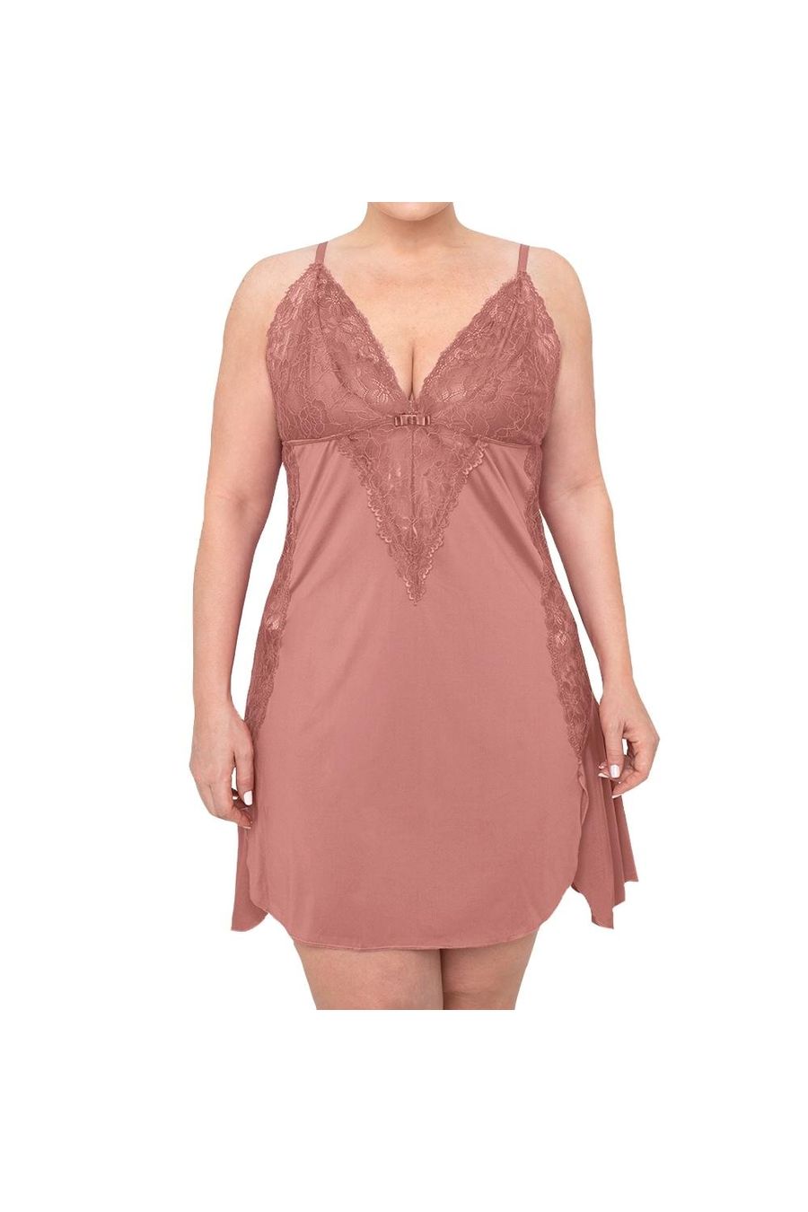 Camisola Plus Size Liganete Renda