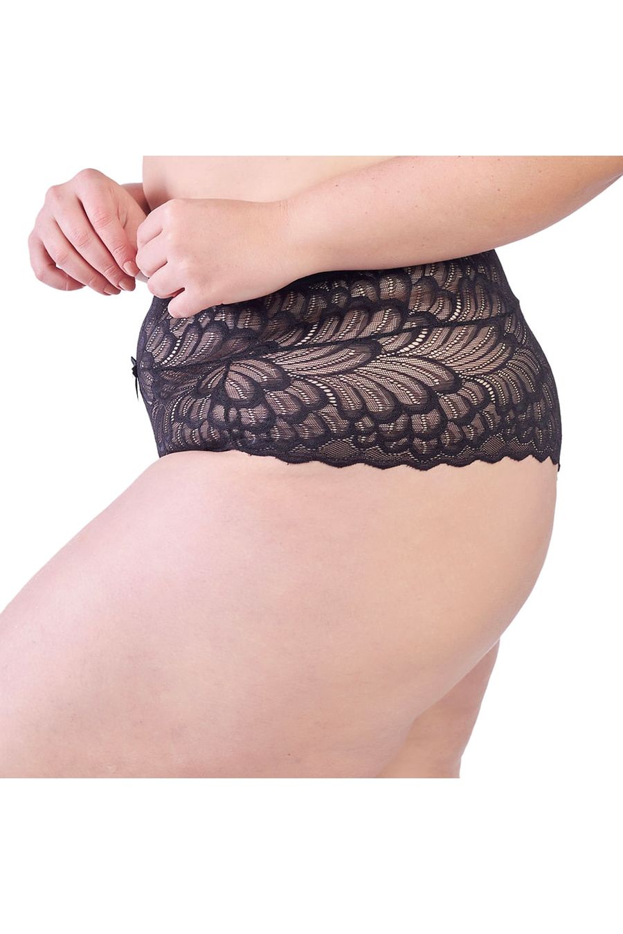 Calcinha Cintura Alta Plus Size Renda