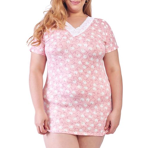 Camisola Plus Size Suede Estampado
