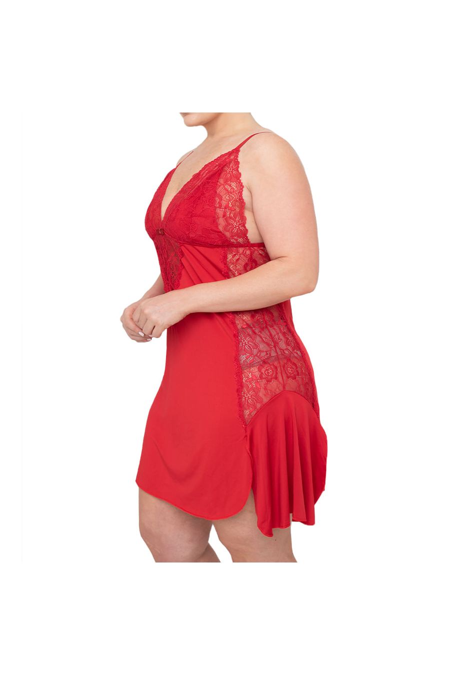 Camisola Plus Size Liganete Renda