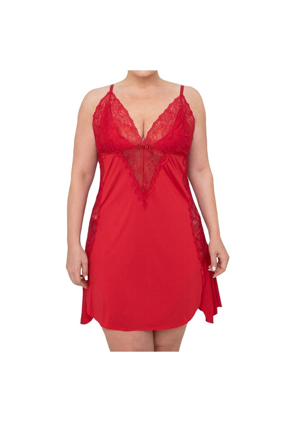 Camisola Plus Size Liganete Renda