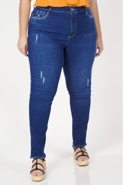 Calça jeans skinny plus size jeans blue