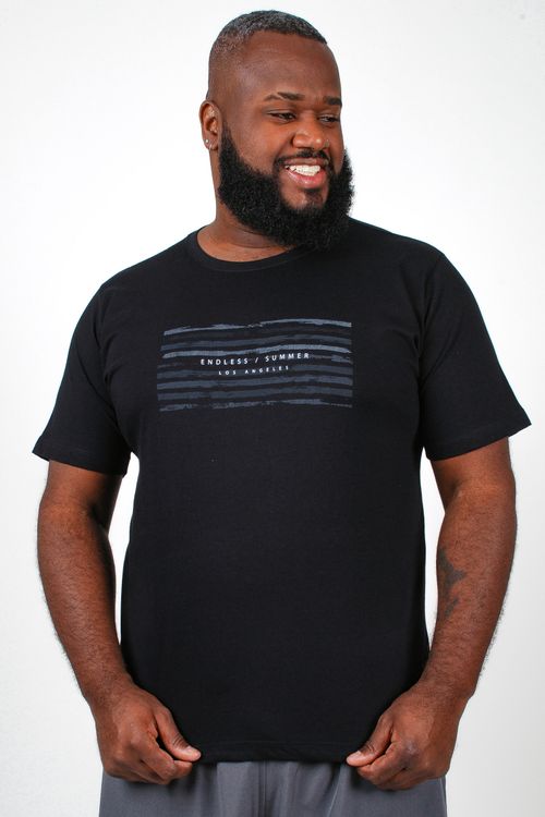 Camiseta estampa summer plus size preto