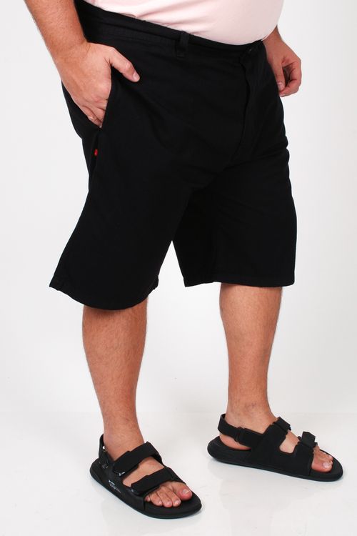 Bermuda masculina color básica esporte fino plus size preto