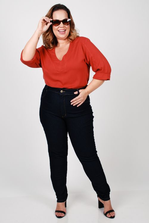 Calça skinny blue jeans plus size jeans blue