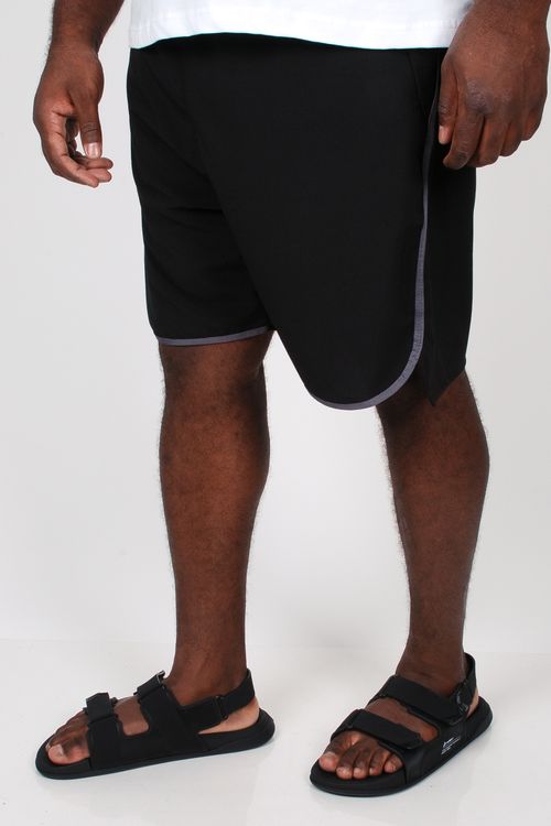 Shorts com shorts interno plus size preto