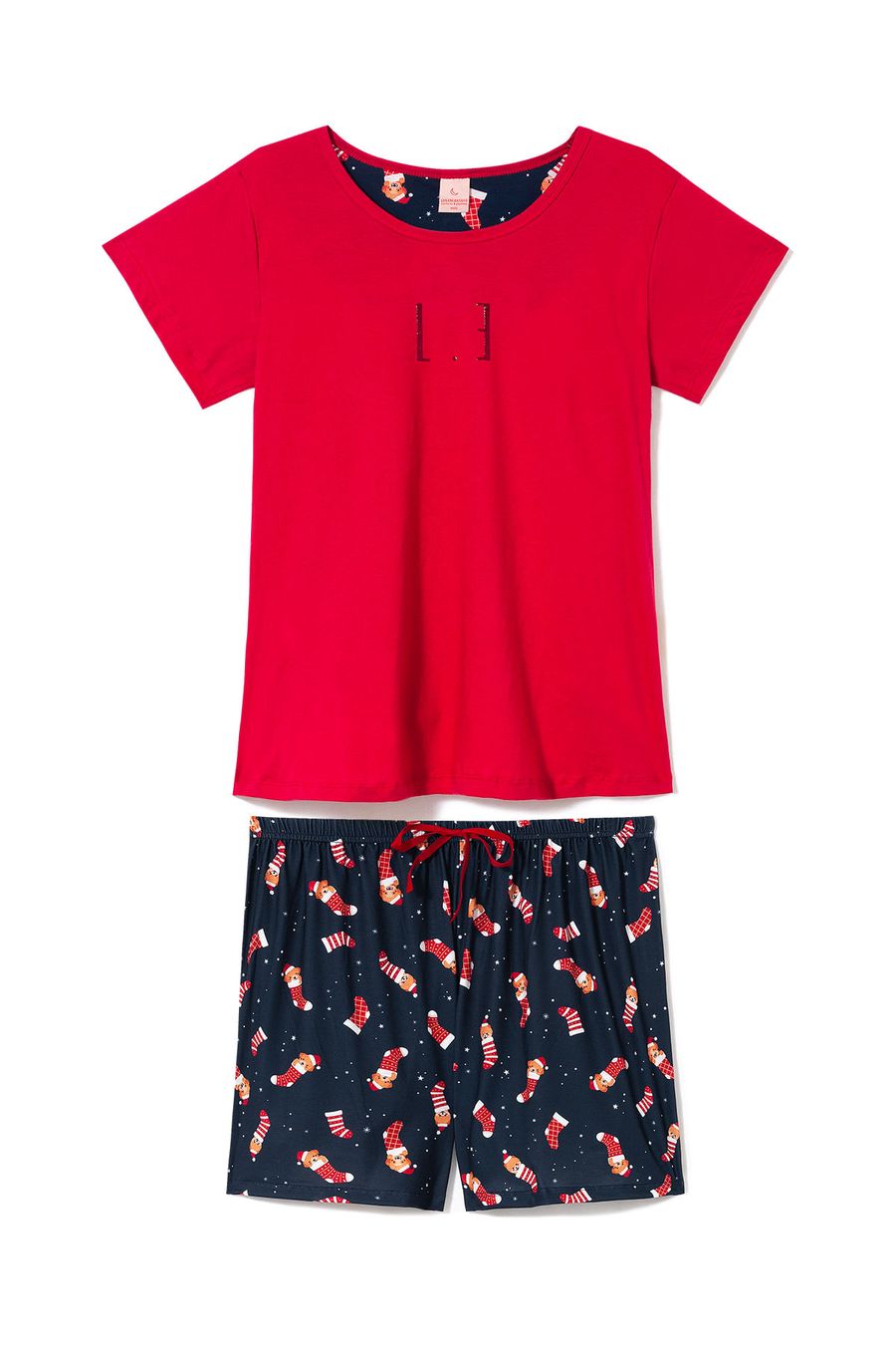 Pijama Plus Size Feminino Lua Encantada Algodão Família Natal