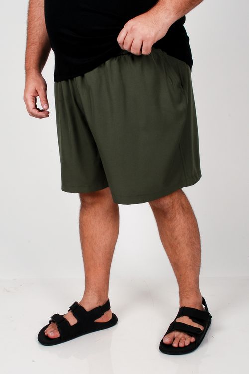 Short tactel com elastano plus size verde