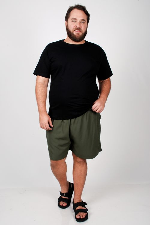 Short tactel com elastano plus size verde