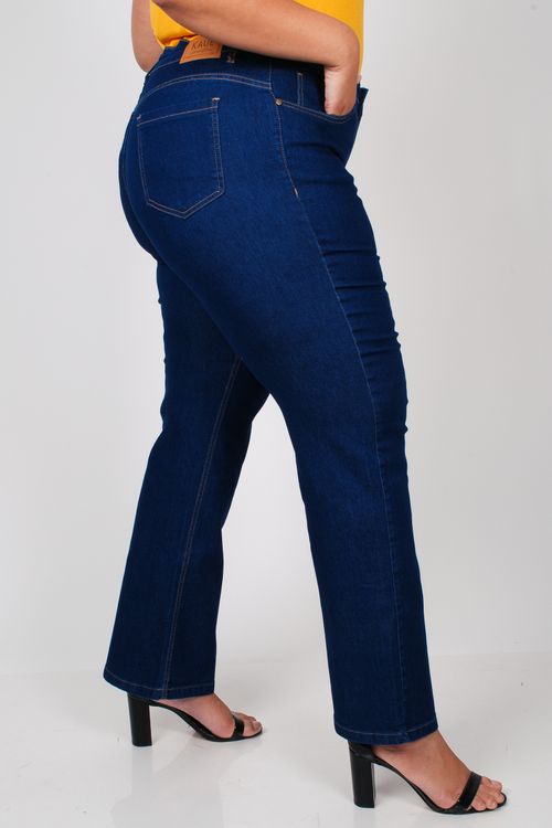 Calça wide leg jeans plus size jeans blue