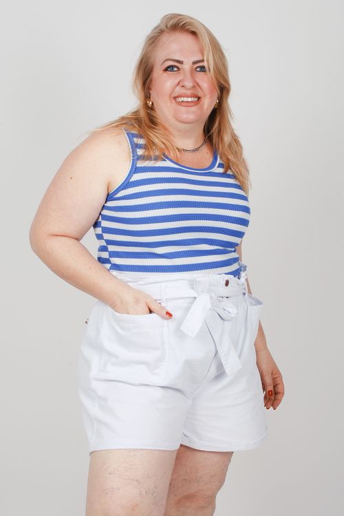 Short  clochard plus size branco