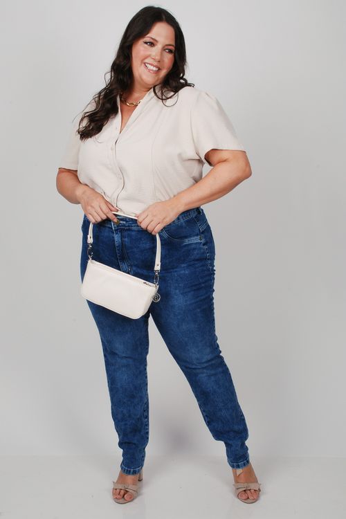 Calça jeans skinny plus size jeans blue
