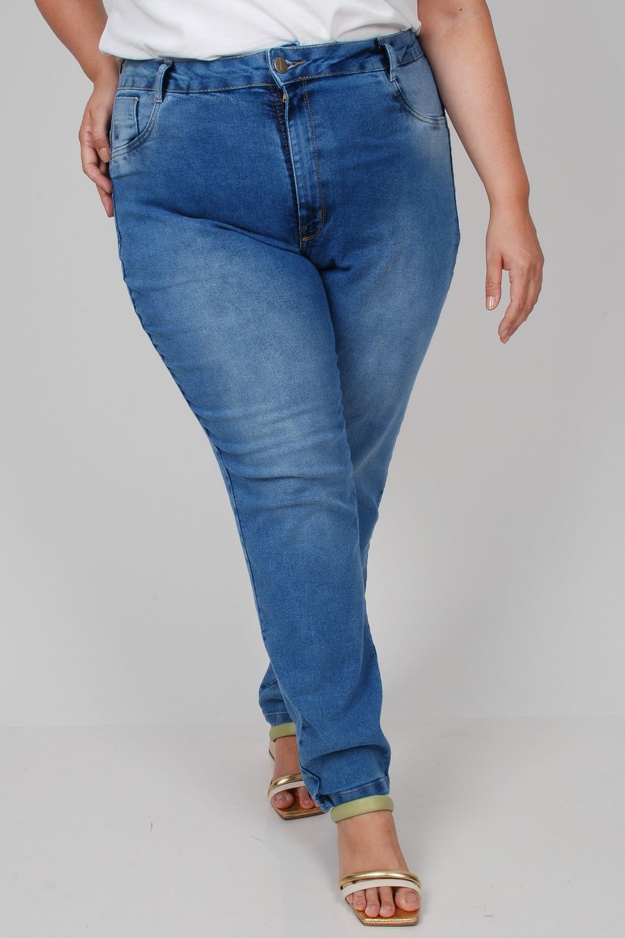 Calça skinny blue jeans plus size jeans blue