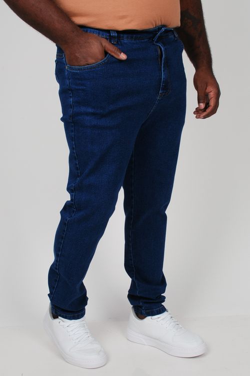 Calça skinny jeans masculina plus size jeans blue