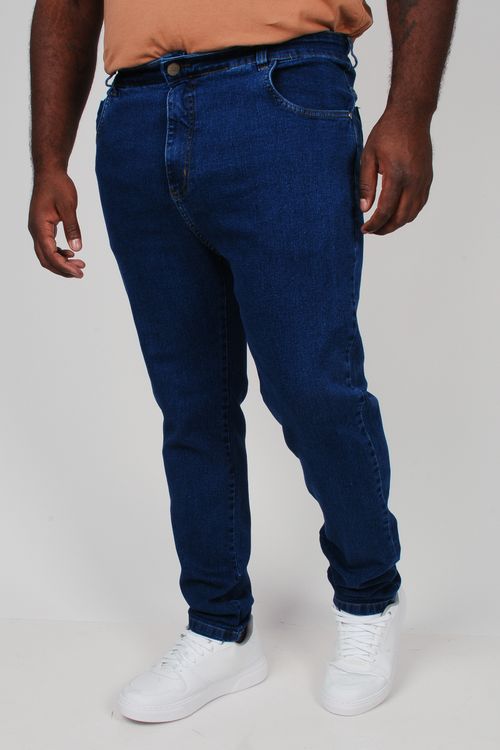 Calça skinny jeans masculina plus size jeans blue