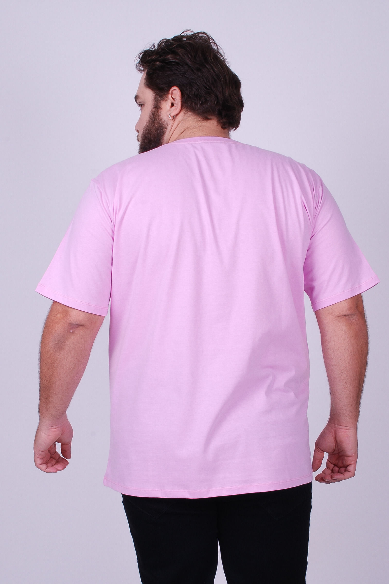 Camiseta-basica-masculina-plus-size--rosa-amaranto-