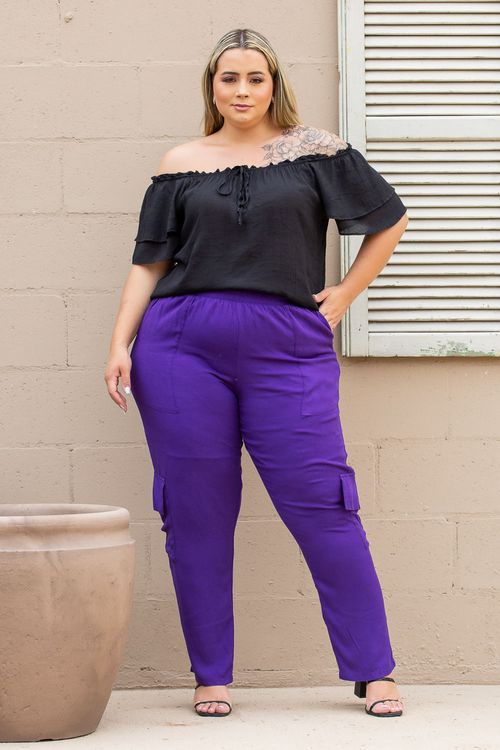 Calça Skinny Ingrid Plus Size ROXO
